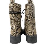 UNILQDY NWOT Snake Print Combat Boots Photo 5