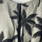 Baum Und Pferdgarten Palm Tree Print 100% Silk Elastic Waist Floral Blouse Sz 36 Gray Photo 5