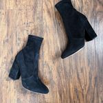Valentino Garavani Valentino • Stretch-Suede Sock Boots ankle booties block heeled zip leather Photo 6