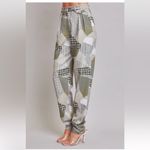 Patchwork Two Piece Set Gray and Green Size M Photo 5