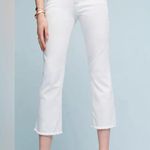 Anthropologie Exclusive Pilcro Classic White Script High-Rise Crop Flares size26 Photo 1