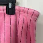 Women’s pink striped drawstring waist soft fuzzy fleece pajama bottoms XL Photo 4