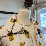 Vintage Fair Lady Quilted White Winnie The Pooh Button Trench Coat Size Small Photo 1