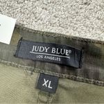Judy Blue NWT  Camo Army Print Shorts 4” High Rise Frayed Hem Size XL Photo 9