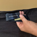 Jones New York Signature Black White Stripe Ankle Pants Size 12 NWT Cotton Photo 3