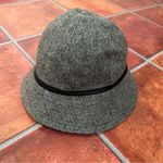 Coach Wool Herringbone Tweed Hat w/ Leather Trim Photo 5