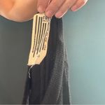 Free People Black Ribbed Racer Back Halter Style Flowy Tank Top size Large Photo 4