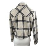 Z Supply  Wakefield Plaid Ivory Check Collared Long Sleeve Moto Coat Jacket Sz M Photo 1
