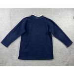 Vintage Christmas Cat Holiday Sweater Women Large Fleece Mock Neck Retro 80s 90s Blue Photo 2