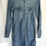 American Eagle  button down chambray long sleeve shirt dress 100% Lyocell XS Photo 0