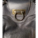 Salvatore Ferragamo Metallic Leather Gancini Tote Photo 8