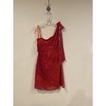 Mac Duggal Dress Womens 6 Hot Pink Sequin One-Shoulder Cocktail Mini Party 5548 Photo 6