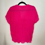 Modern Works Blouse Short Sleeve Pink V Photo 3