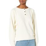 Madewell Henley Puff Sleeve Sweatshirt Photo 0