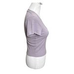 Aritzia Wilfred Go To T Shirt Cropped Top Tee Short Sleeves Ribbed Womens Size M Purple Size M Photo 1