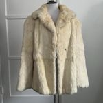Vintage 70s KAMAL Fur White/Cream Rabbit Fur Winter Coat Jacket Hollywood Glam M White Size M Photo 1