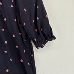 Loft  Strawberry Print Shirred Puff Sleeve Scoop Neck Top Size S Photo 2