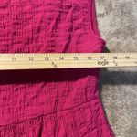 Knox Rose  Dress Womens Small Hot Pink Tiered Short Cap Sleeve Textured Pockets Photo 5