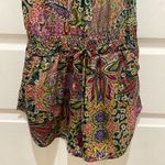 Karma Highway Pink & Green Paisley Floral Racerback Romper Size undefined Photo 2