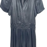 Anthropologie  The Somerset Jumpsuit Black‎ Satin Wide Leg Short Sleeve Black XS Photo 4