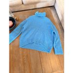 NWOT Samsoe Samsoe Molli Wool & Alpaca Blend Turtleneck Sweater in Lichen Blue S Size M Photo 5