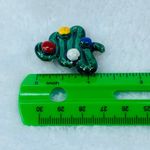 Ceramic Swirl Christmas Tree Jewelry Pin Brooch MCM Kitsch Multicolor Decoration Photo 7