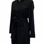 1901  Black Button Down Dress Sz Small Photo 2