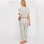 Jen's Pirate Booty Jen’s Pirate Booty White Gray Stripe Jumpsuit Photo 2