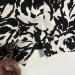 Liz Claiborne 16 A Line Skirt Black White Floral Whimsygoth Career Modern Slit Photo 2