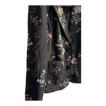 Coldwater Creek Silk Floral Embroidered Blazer Jacket Black Cottagecore M Photo 6