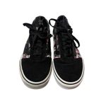 Vans Old Skool Floral Print Black Suede Low Top Women's Shoes Size 6 Grunge Photo 1