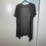 Eileen Fisher  Open‎ Front Short Sleeve 100% Linen Slub Long Cardigan Size Large Photo 3