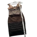 Ark & Co. Tan V-Neck Bodycon Mini Dress Photo 3