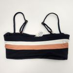 l*space L* Rebel Stripe Bikini Top in Black Size XS NWT Photo 3