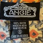 Angie  floral beach boho drape open kimono arm holes oversized cardigan SZ S Photo 5