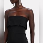Cushnie Folded Strapless Fitted Slim‎ Leg Ankle Cropped Jumpsuit NWT Black Size 0 Photo 1