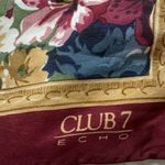 Club 7 Echo Vintage 100% Silk Cottagecore Floral Grandmacore Scarf Brown Photo 5