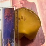 Mustard Yellow Leather Coin Purse Photo 7