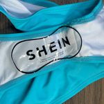 SheIn Bikini Set Women's Large Front Twist Detail Push Up Bra Double Straps Blue Photo 3