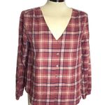 Madewell  v neck button down stratfield plaid Photo 3