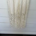 Alexis Women’s Medium Cream Lace Cutout MIDI Dress Photo 6