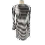 ALC Frank ALC A.L.C. Chapman Shift Dress Lace-Up Shoulder‎ Navy White Striped Size Small Photo 8