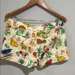 J.Crew  High Waist Cream Tropical Print Shorts Photo 4
