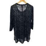 Ariat Black Burnout Velvet Sheer Tunic Top Women's M Boho Western Long Sleeve Photo 5