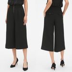 Gap  High Rise Cropped Wide-Leg Pants in Black Size 4 Tall Photo 1