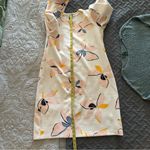 Tail Athletics Madre White & Pink Crewneck Balloon Sleeve Soft Polyester Dress Size L Photo 8