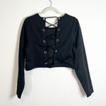 Good American NWT All Tied Up Tank Black Long Sleeve Top Size 3XL Photo 4