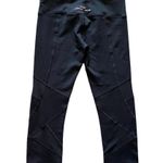 Lorna Jane -BLACK CROPPED LEGGINGS-SIZE SMALL Diagonal mesh inlays Photo 6