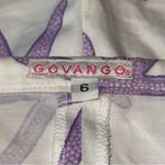 Govango Vintage Women’s 6 White Purple Starfish Printed Cotton High Rise Shorts Photo 2