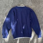 Eddie Bauer Vintage 90's Navy Nautical Ship Sailing Crew Neck Sweater Size L Photo 3